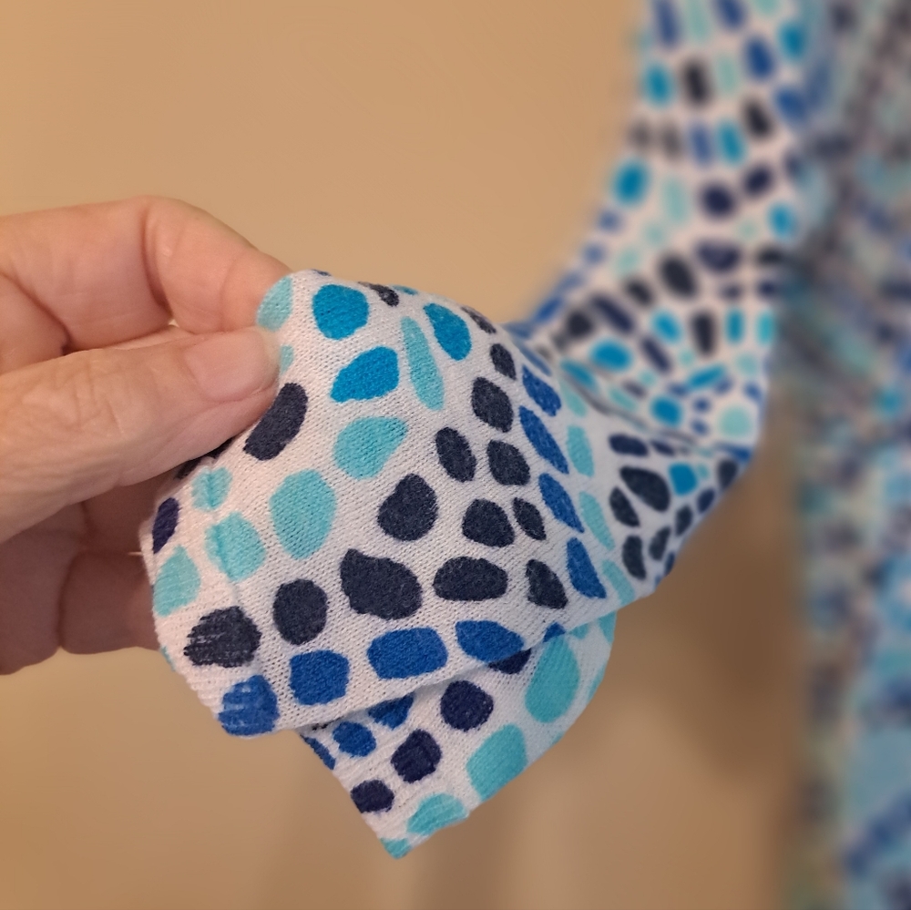 Blue Patterned Women's Top - Picture 8 of 10